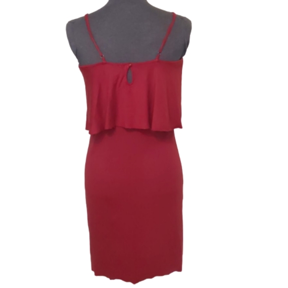 Hurley Red Tiered Sleeveless Cami Dress S - Picture 2 of 7